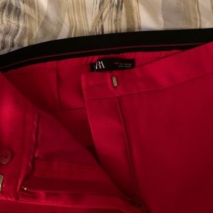 Red Zara Work Pants